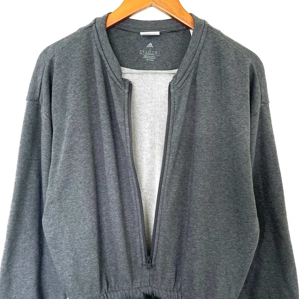 Adidas Womens Valentines Day Jumpsuit Size S Dark Grey Heather Cozy Lounge‎